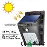 20 LED  motion sensor Garden Decorative Wall Mounted Outdoor solar led light Waterproof IP65